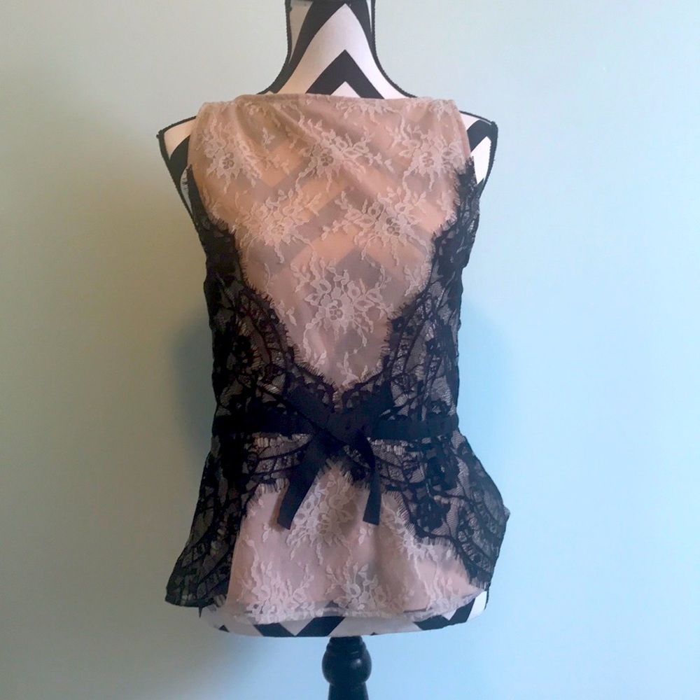The Loft nude/lace dressy top.